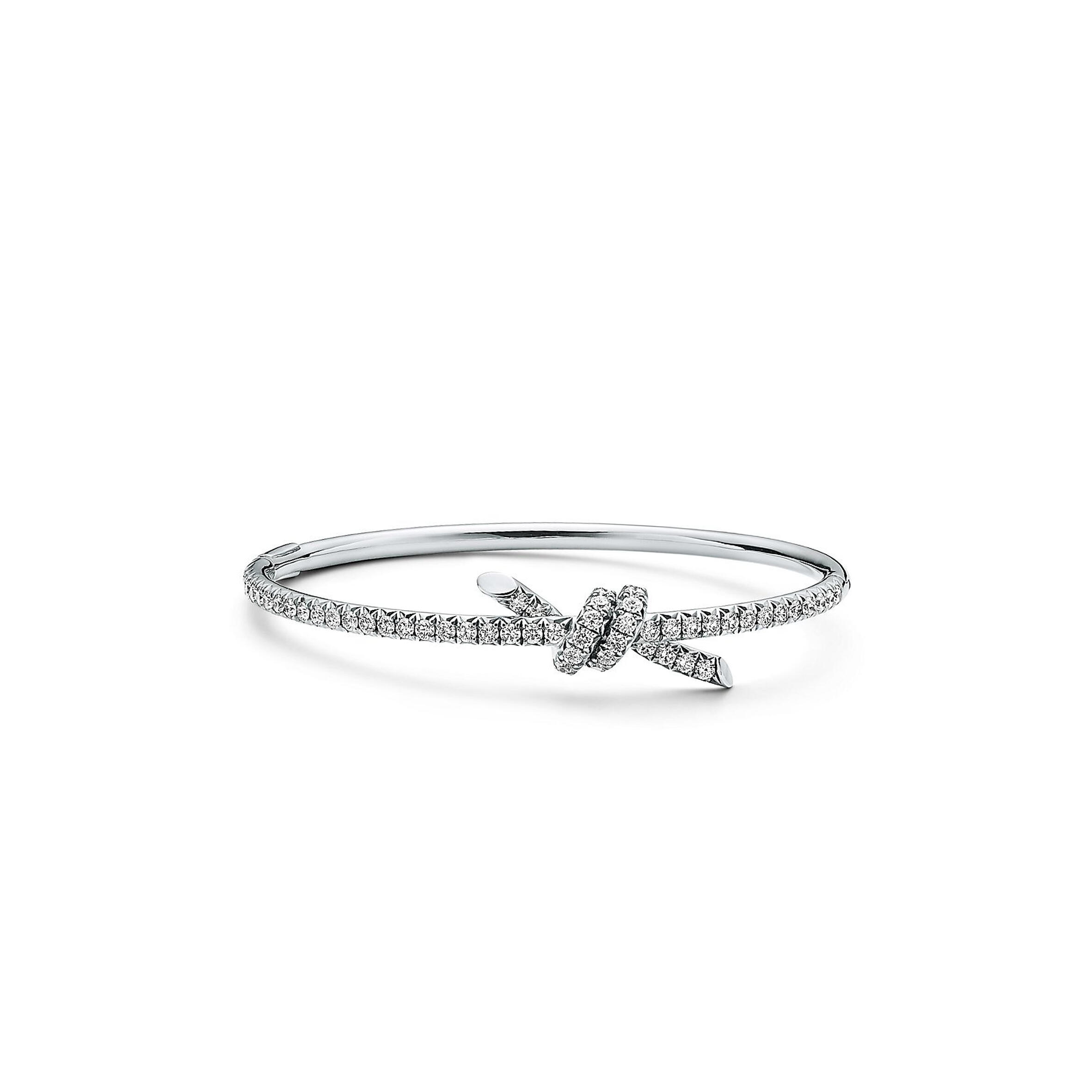 TIFFANY BANGLE IN WHITE GOLD WITH DIAMONDS 74152880